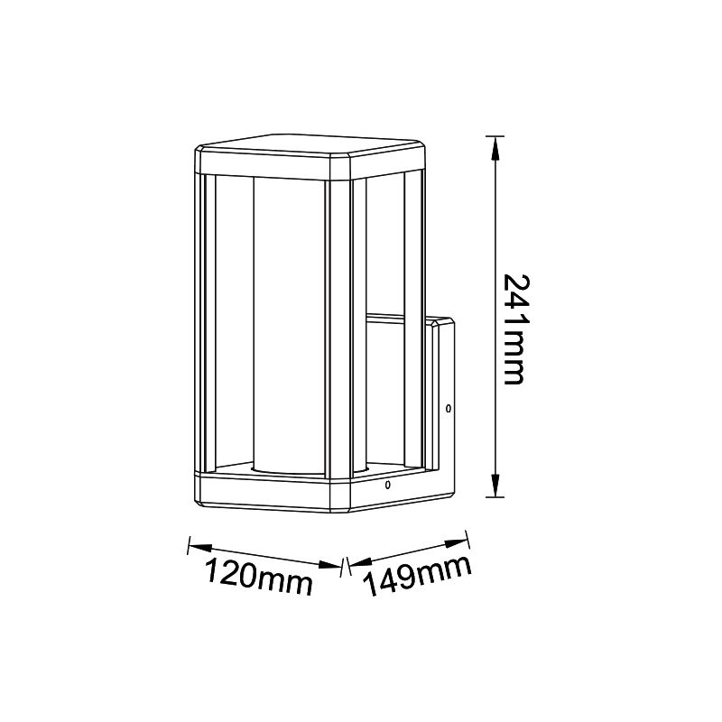 Уличный светильник 12*14,9*24,1-24,1 см, вр  см, 1*E27*20W, K, Mantra Nevada MAN8897, черный