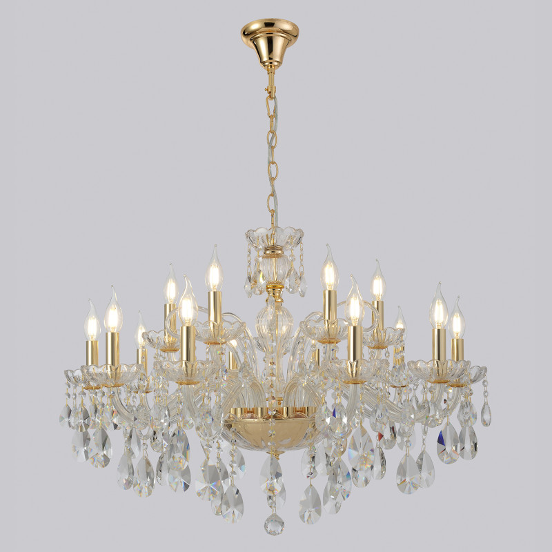 Светильник 85 см, Crystal Lux MONICA SP10+5 GOLD, золото