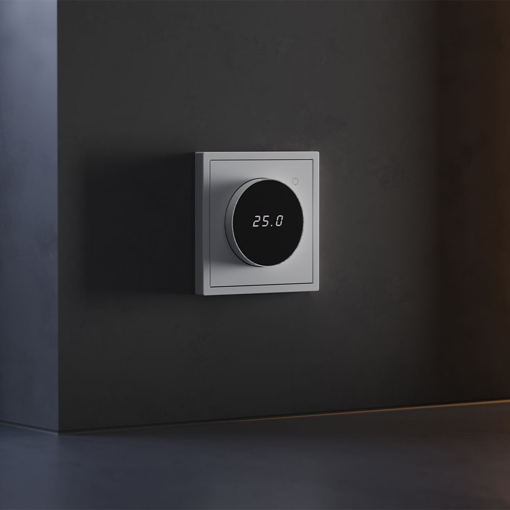 Терморегулятор электронный S70 с индикацией и датчиком, для теплого пола, серый Voltum VLS070116