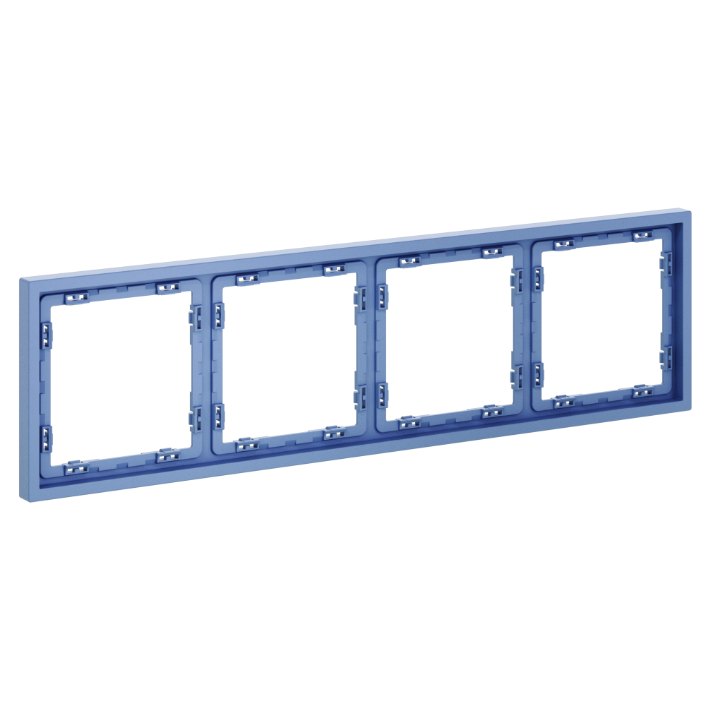 Рамка пластиковая S70 на 4 поста, деним Voltum VLS100415
