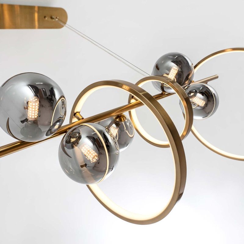 Подвесной светильник 40*120*50/100 см, LED 200W 3000-6000K MODESTYLE MS.1900.1200 BS латунь