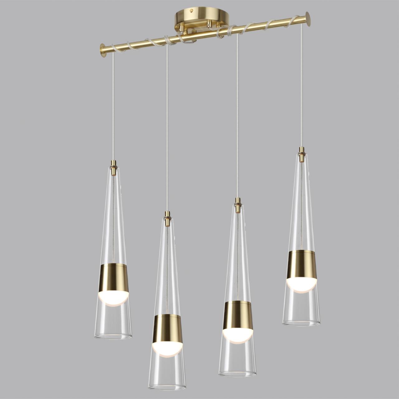 Люстра 67*15*150 см,  LED*W, 3000 К, Odeon Light Lump, золотой 5043/42L