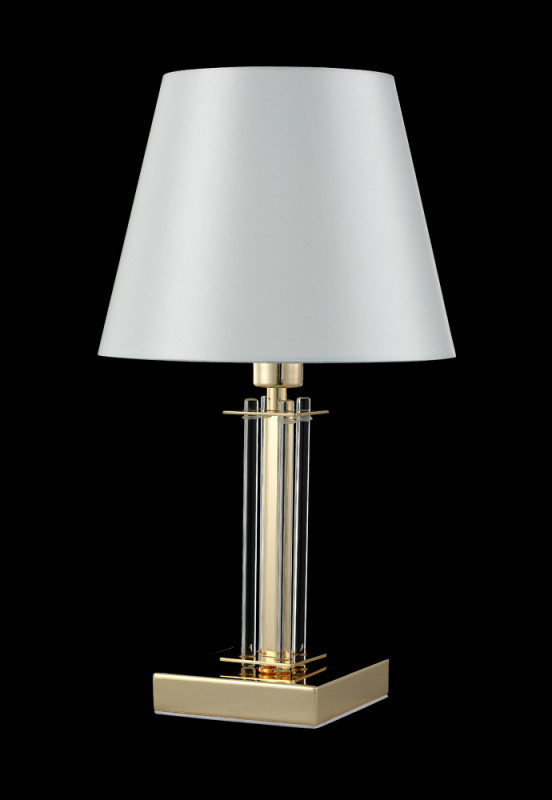 Настольная лампа 20 см, Crystal Lux NICOLAS LG1 GOLD/WHITE золото/прозрачный
