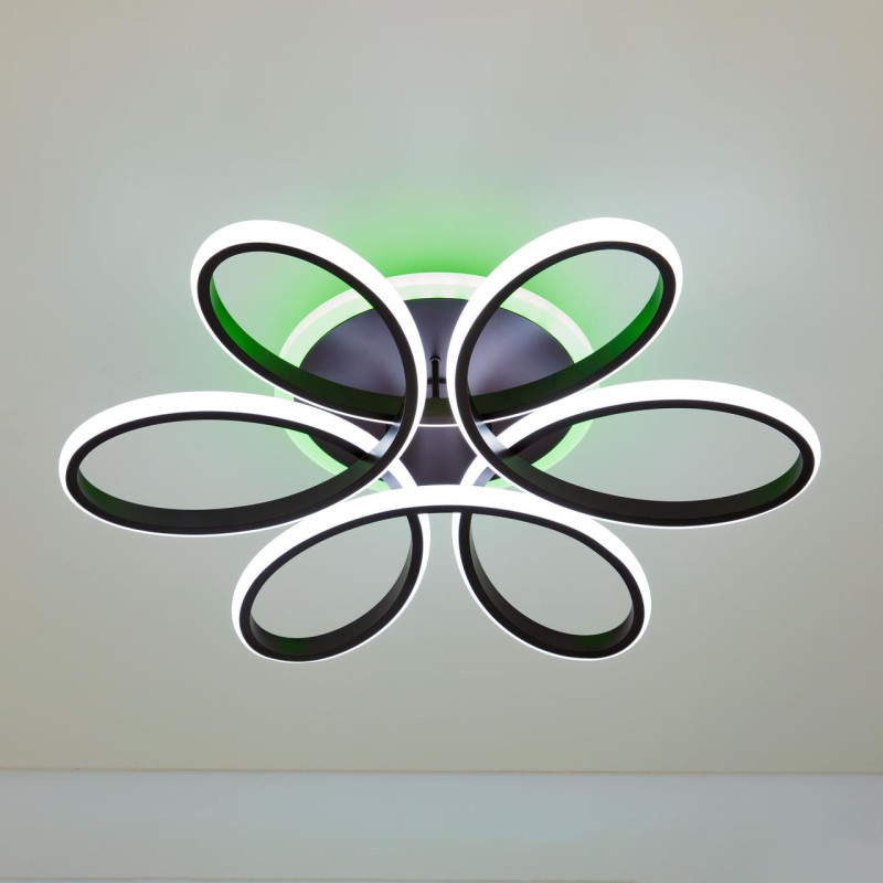 Светильник Citilux Сезар Смарт CL233A155E RGB, 80W LED, 3000-5500K, диаметр 59 см, коричневый