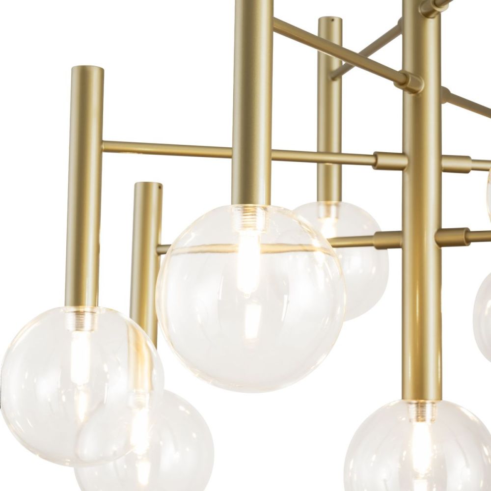 Подвесная люстра 65 см, Freya Luce FR5584CL-L45G, золото