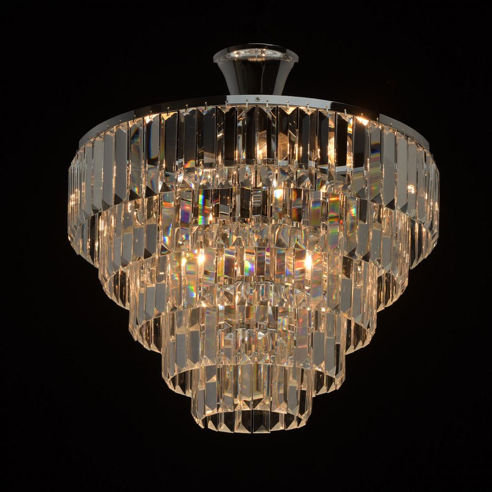 Люстра 50*43 см, 5*E14 хром/прозрачный MW-Light Аделард 642010705