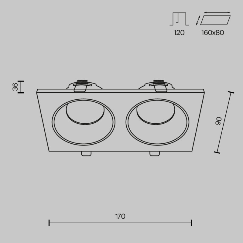 Светильник 17 см, Maytoni Technical Zoom DL033-2-02W, белый