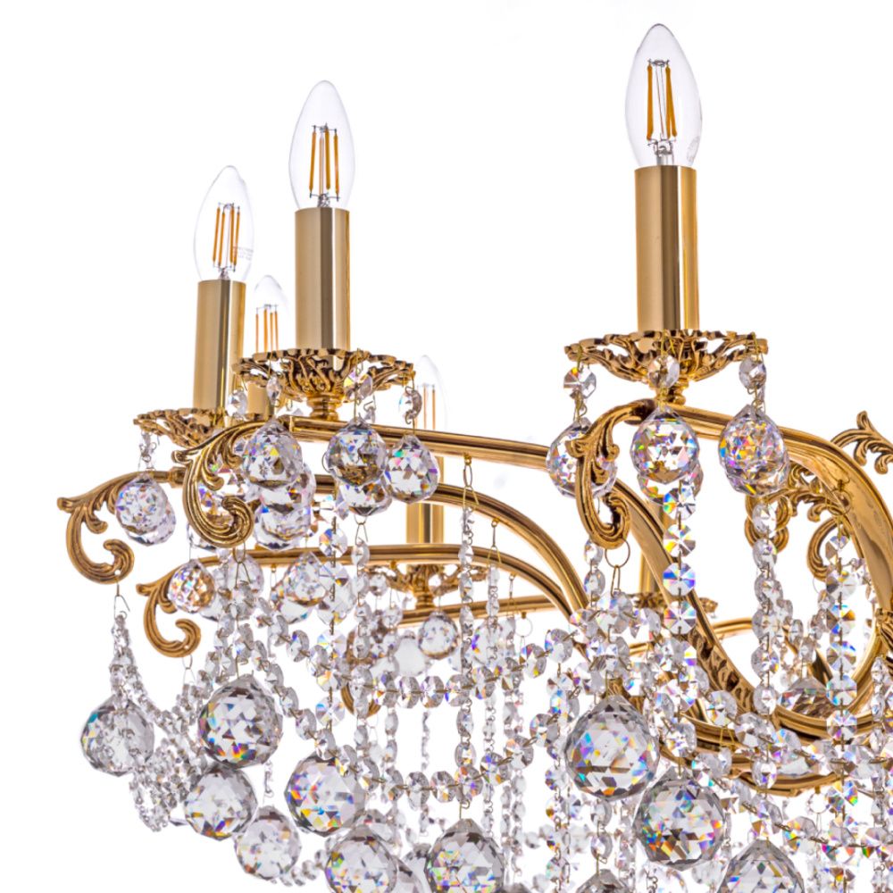 Люстра *65*53 см, 8*E14*40W, Dio D`arte Alessandria Gold Alessandria E 1.1.8.600 G, Золото