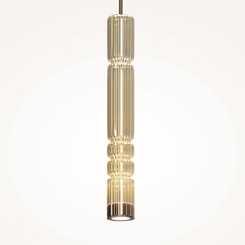 Подвесной светильник 8*8*384 см, LED, 12W, 3000К, Maytoni Ordo MOD272PL-L12BS3K черный