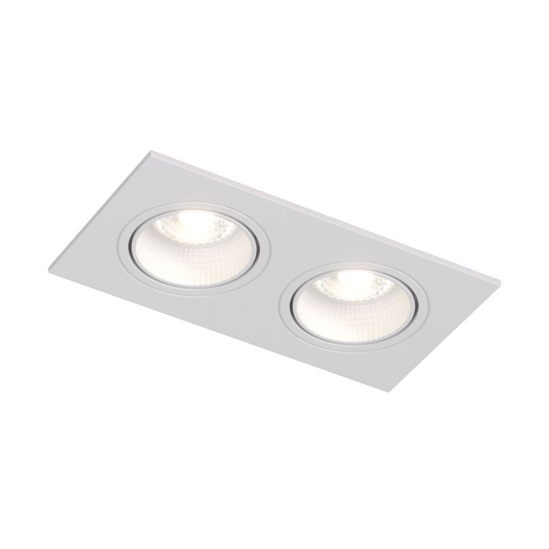 Светильник встраиваемый 17,3*9,3*3,4 см, вр 16*8 см, 2*GU5.3*10W, Denkirs Rodvig DK3072-WH, белый