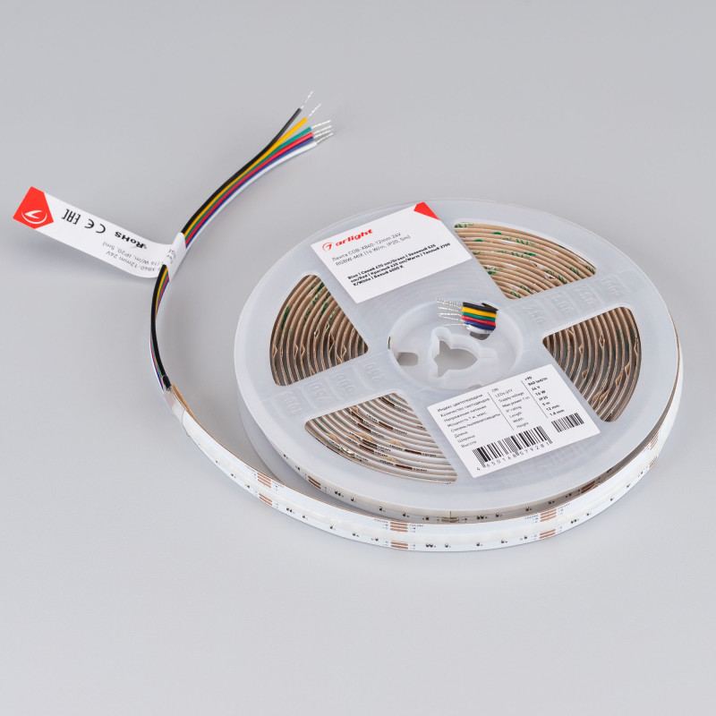 Лента CSP-X840-12mm 24V RGBW-MIX (16 W/m, IP20, 5m), Arlight 048945. Цена указана за 5 метров. Продается кратно 5 метрам.