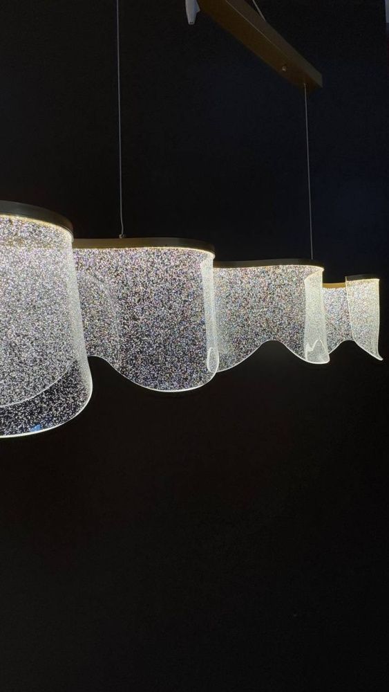 Люстра подвесная 19*120*60-110 см, 30W, 3500K, 6 м2 Aployt Olga APL.081.03.30 золото