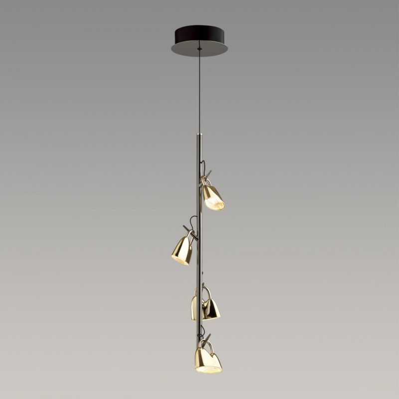 Светодиодный светильник 17W, 3000K, Odeon Light Malpa 5002/17L, черный-золото