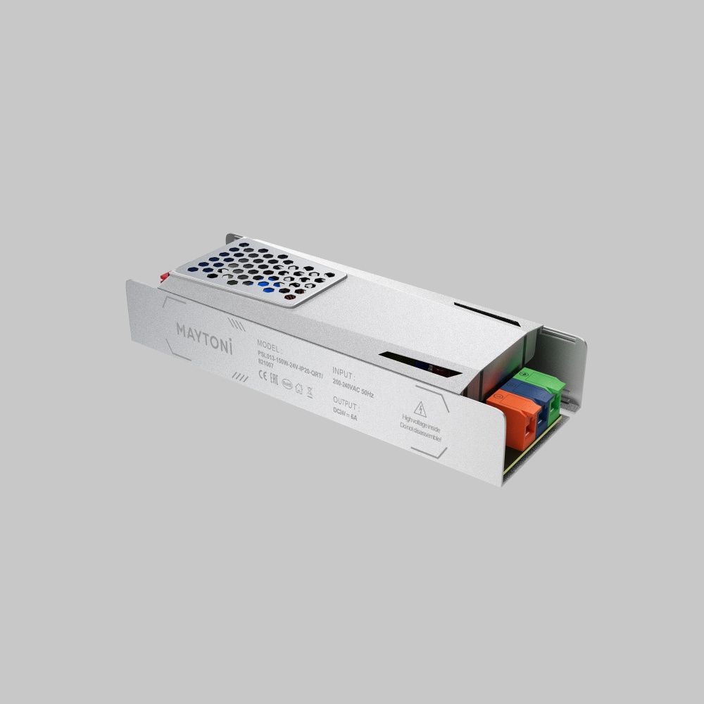 Блок питания 24V, 150W к светодиодной ленте Led Strip 821007 16,6*5,8*-2,8 см, Maytoni 24V 821007, Серебро
