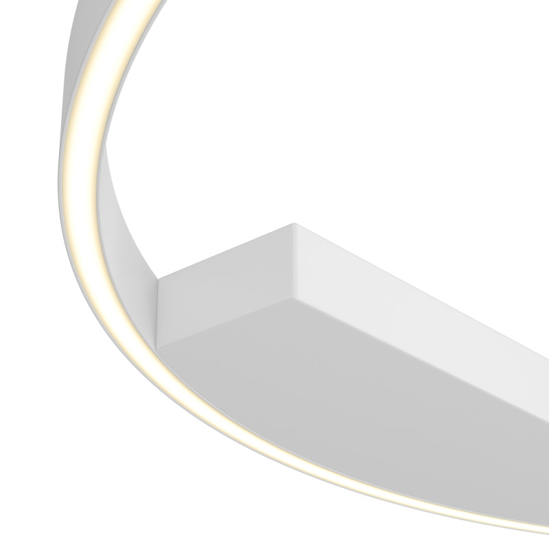 Накладной светильник 80*80*3,5 см, LED, 48W, 3000К-4000К ,Maytoni Rim MOD058CL-L50WK белый