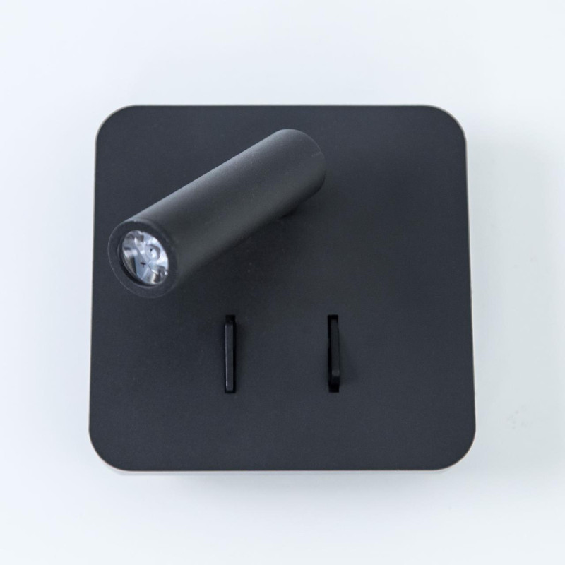 Бра 13*13 см, LED 9W, 3000K, 240Lm, 2 м2, IP20 Citilux Декарт CL704421 Чёрный