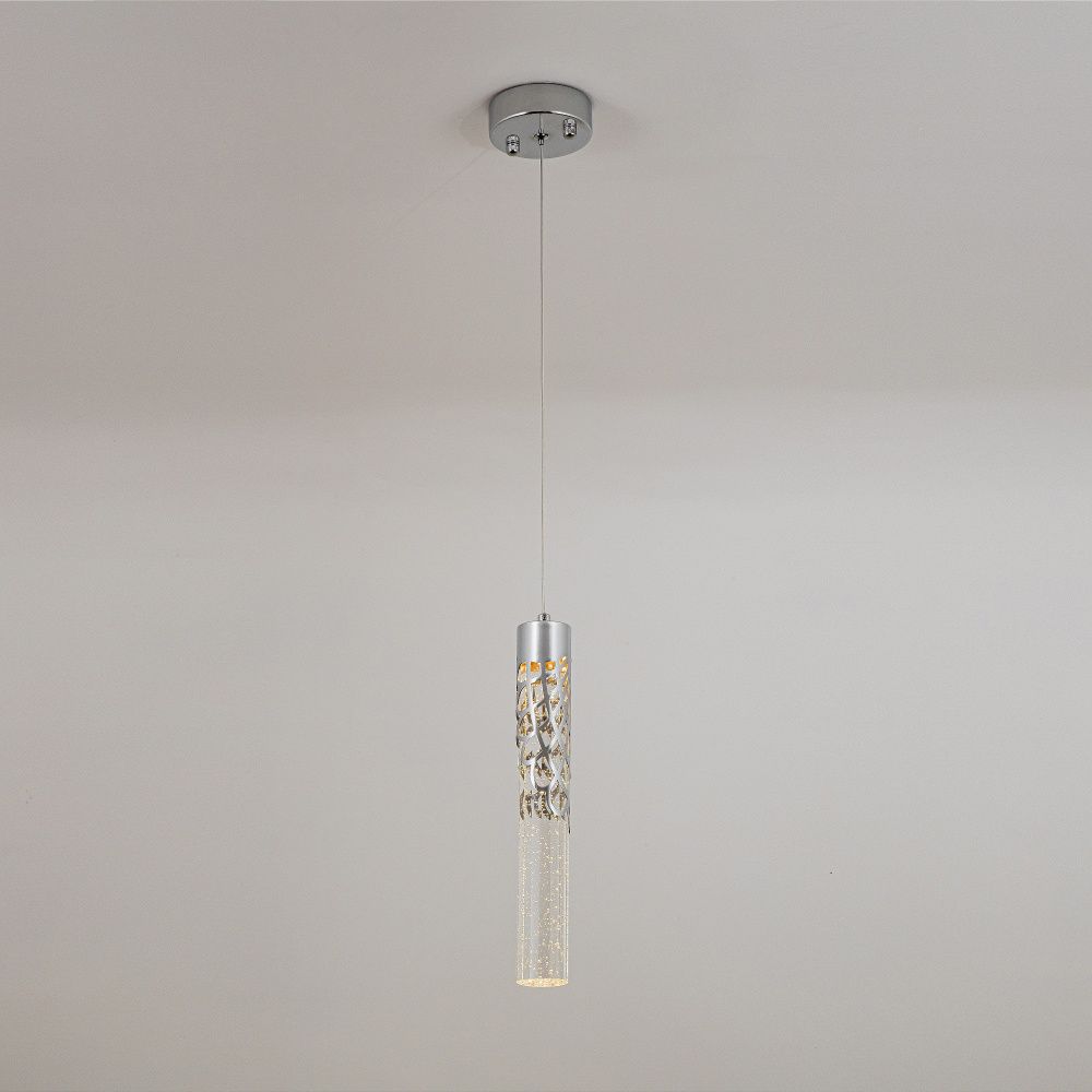 Подвесной светильник 10*10*112 см, LED 5W, 4000K, Хром MODELUX ML.88965.1 CH