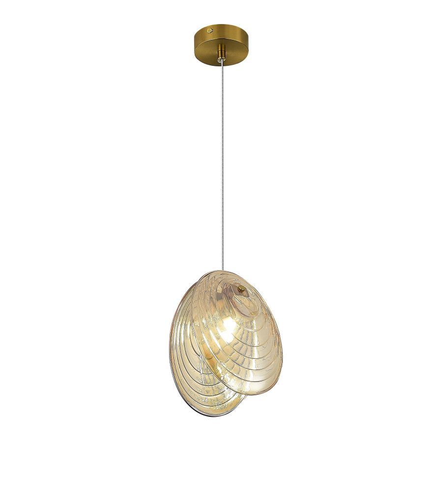 Люстра Ø150 x H1200, мм, 1*15W, BRASS CANOPY+CHAMPINE GLASS (Латунь+Шампань) NewRgy 2814-DW-1 BRASS CANOPY+CHAMPINE GLASS