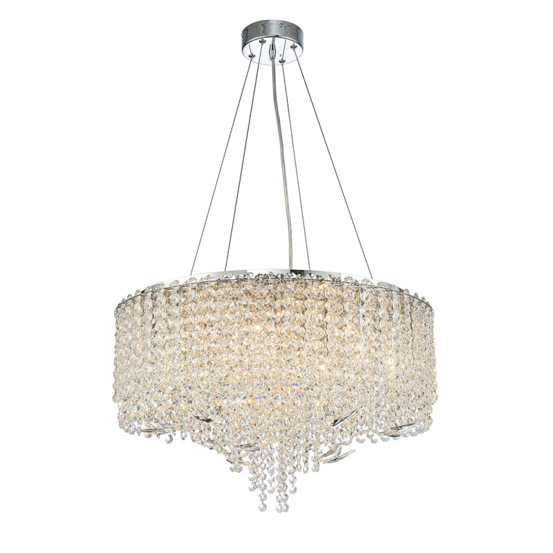 Подвесная люстра 60*60*135 см, 12*E14, 480W, Indigo GIULIETTA V000600 хром, 12051/12P Chrome