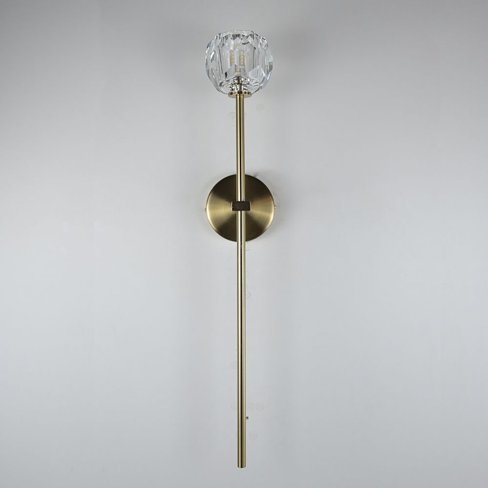 Бра Boule de Cristal Long Sconce Brass 45*11*45 см, 1*G9*40W, ImperiumLoft 44.305, Чёрный, Латунь