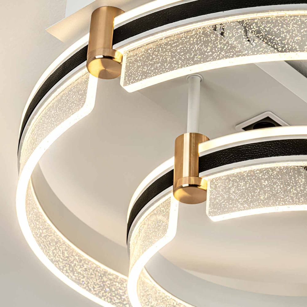 Потолочный светильник *50*20- см, *LED*107W, 3000-6000K, MODELIGHT  MDL.1057.530CL WH, Черный, Золото, Белый