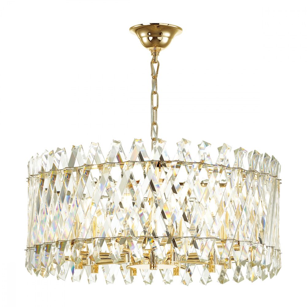 Подвесная люстра Odeon Light Selva 4795/10, диаметр 60 см, золото