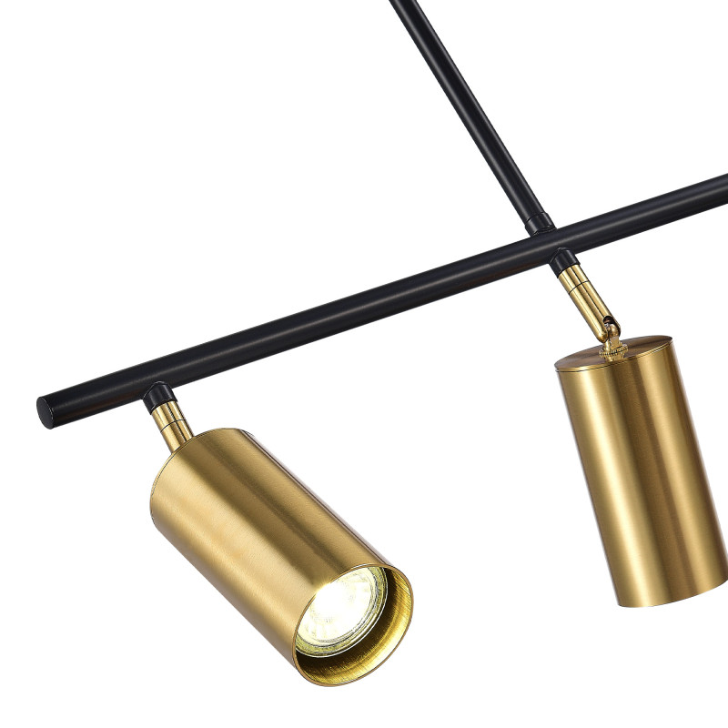 Светильник подвесной 100*8*75 см, 5*GU10 5W 4000K черный ST Luce Sormano SL1206.413.05