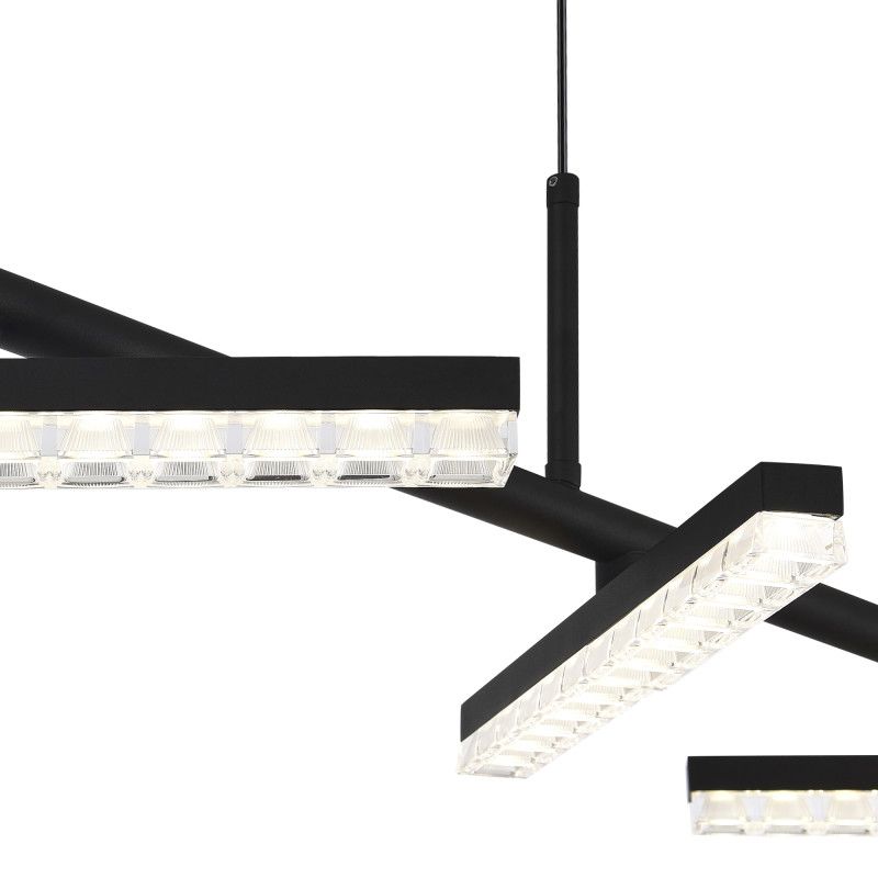Подвесной светильник 128*5,1*-150 см, *LED, 32W, 4000K, ST-Luce Euclidics SL1018.403.04, черный