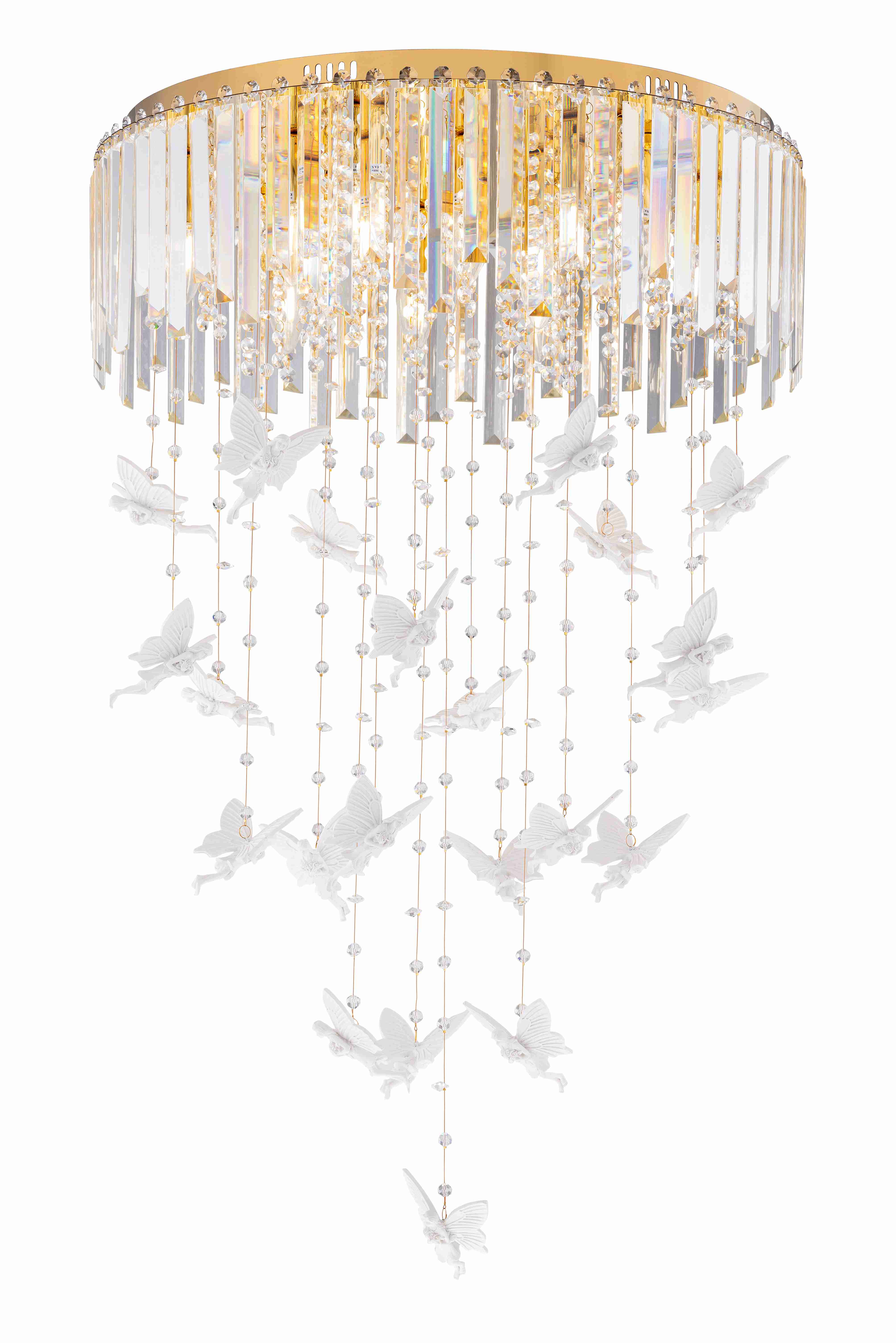 Люстра 600*930, 12*E14, 40W NewRgy Cristallo 5648E/12A GOLD+CLEAR, Золото+прозрачный