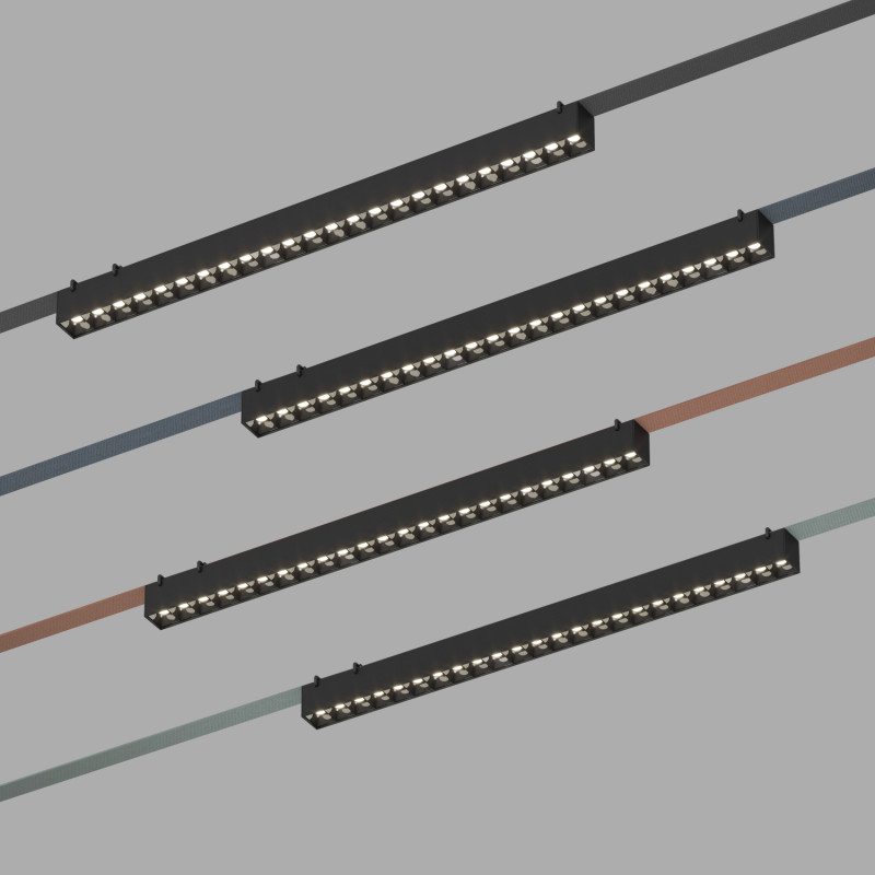 Светильник на шине 64,2*4*4,5 см, LED * 24W, 4000K, Denkirs Belty Grill DK5572-BK, черный
