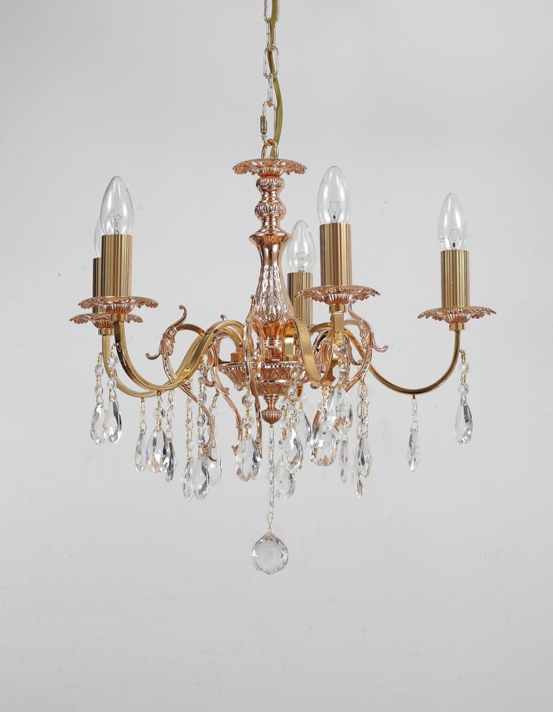 Люстра *50,5*46 см, 5*E14*W, Lucia Tucci Torino TORINO 135.5 French Gold, французское золото