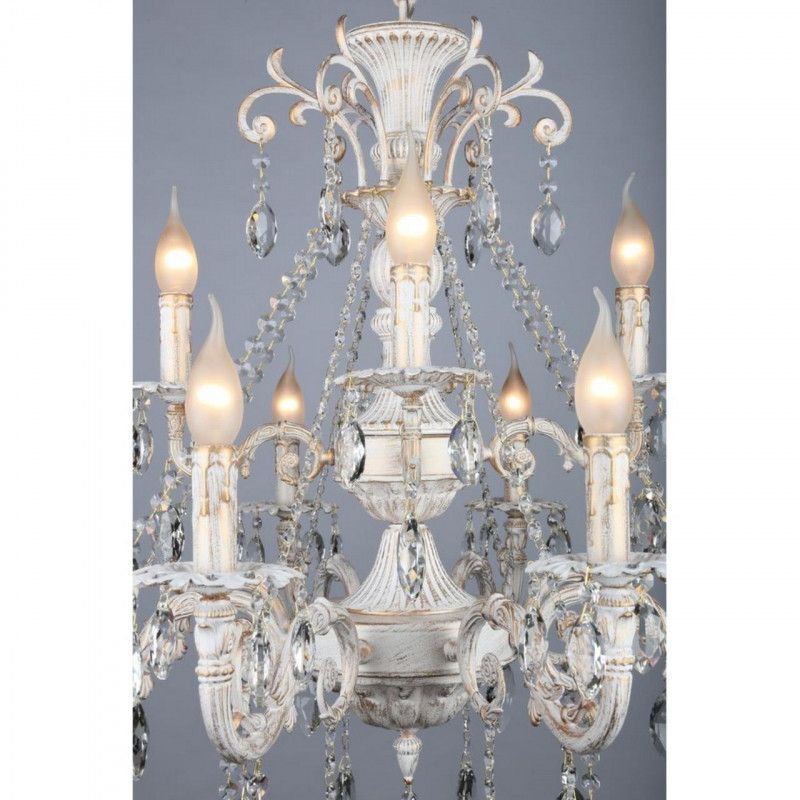 Подвесная люстра 76*95-125 см, 12*E14, 60W, Omnilux Omnilux 790 OML-79003-12, белый