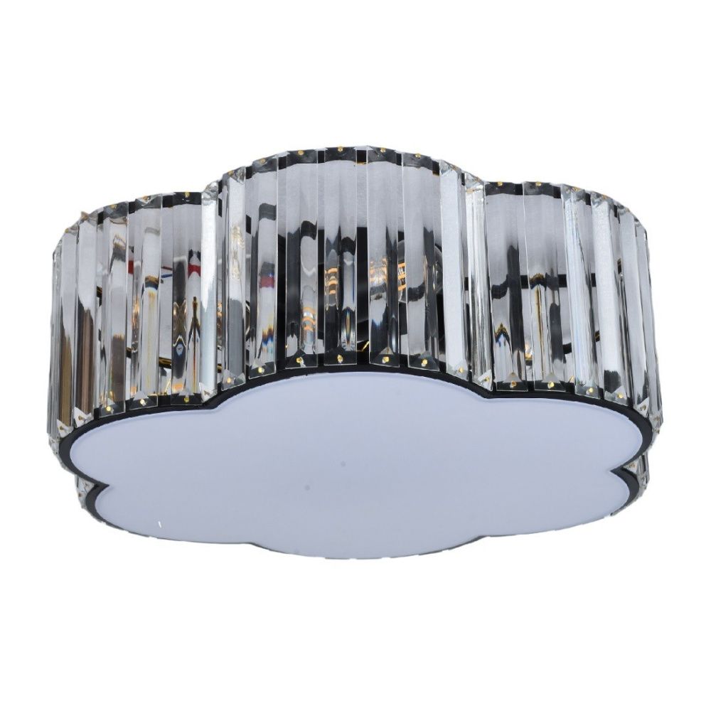 Люстра 45*45*17 см, 4*E27 Gerhort G21108/4BK+WT+CL, Черный;Белый