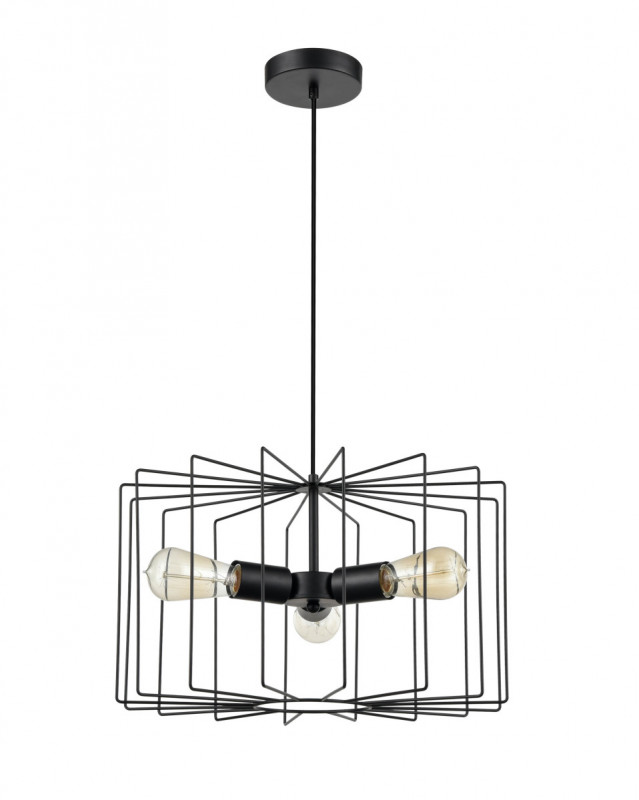 Подвесной светильник  44*145 см, 3*E27 черный Vele Luce Mascot VL5332P03