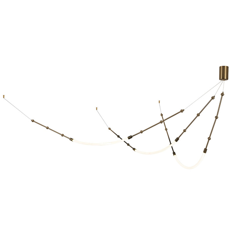 Подвесной светильник 1604*30 мм, 3*LED 25W 3000-6500K бронза Indigo Corda V000064L, 14010/3P Brass