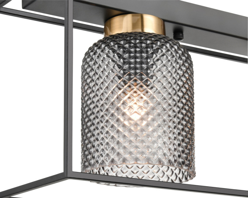 Потолочный светильник 16*69*20 см, 3*E27 черный, золото Vele Luce Morrison VL5472L03