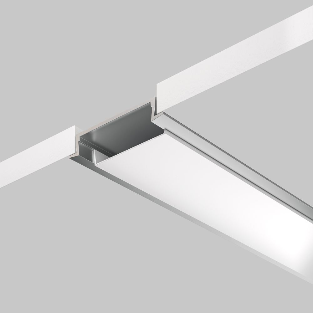 Алюминиевый профиль встраиваемый с накладным фланцем 30x6 (Серебро, 2 м), ALM-3006-S-2M 632018 Maytoni