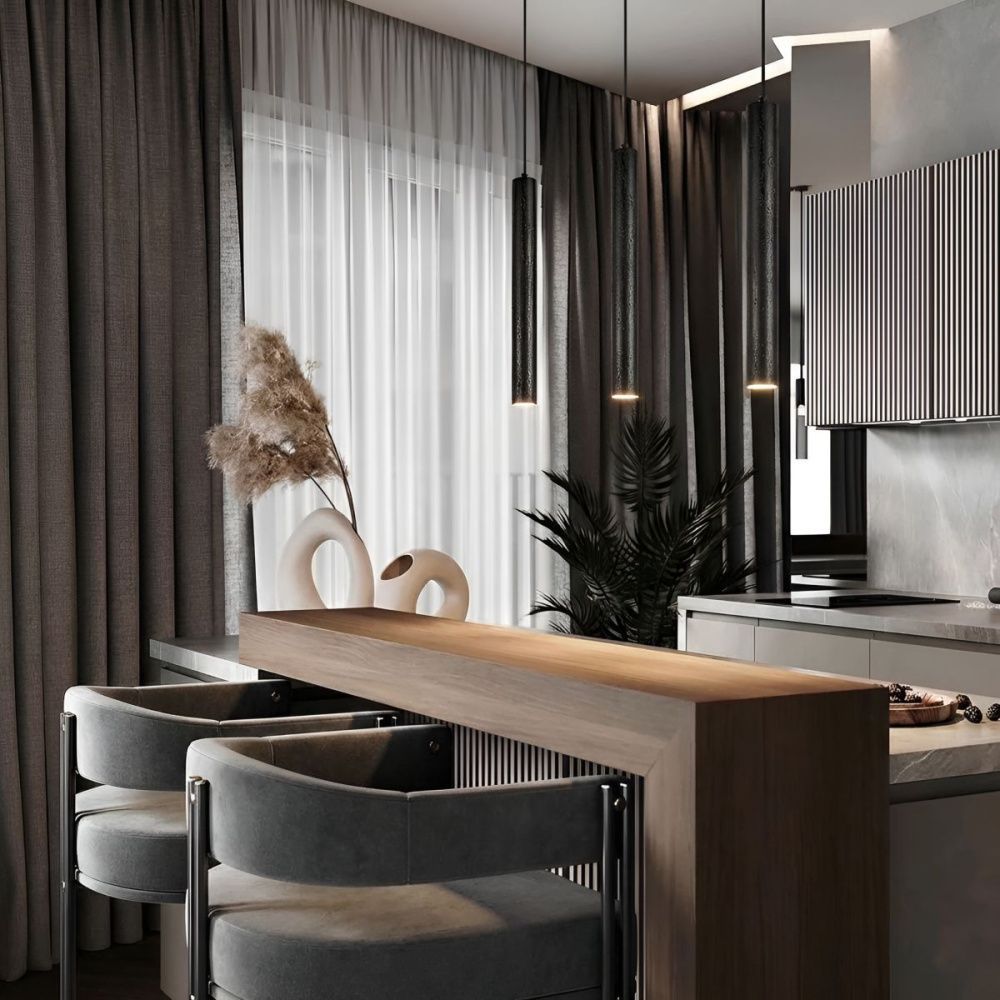 Подвесной светильник 4 см, Loft IT Everest 10584P/400, черный-травертин