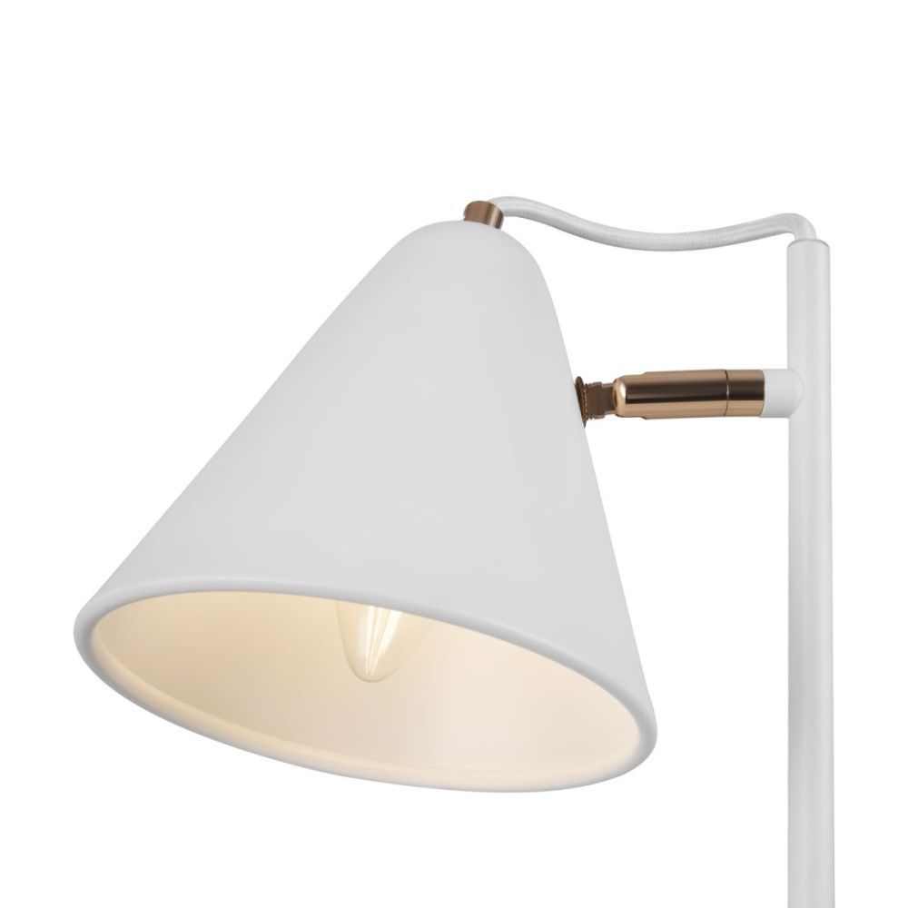 Настольная лампа 46 см, Freya Falke Market FR8001TL-01WG, белый-золото