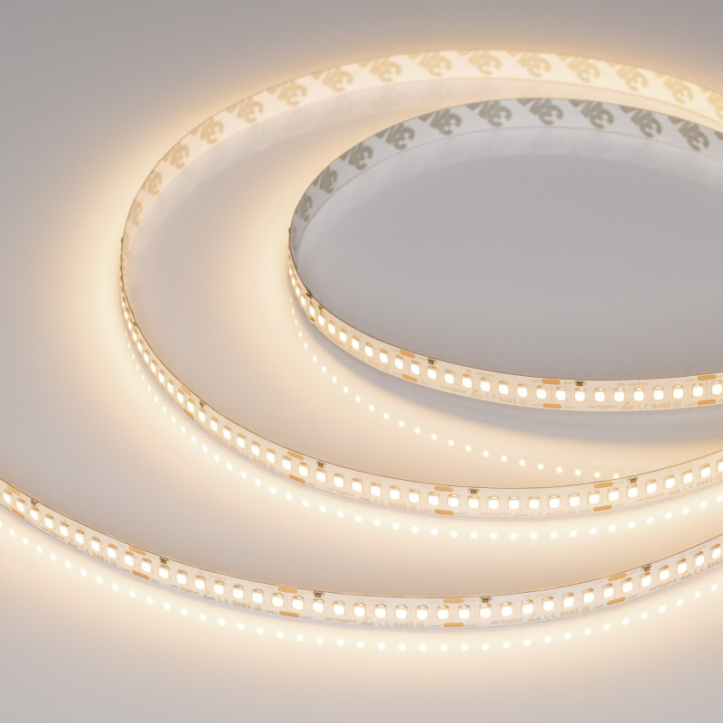 Лента UL-A200-10mm 24V Warm3000 (20 W/m, IP20, 2835, 5m) (Arlight, высок.эфф.150 лм/Вт) 037224. Цена указана за 5 метров. Продается кратно 5 метрам.