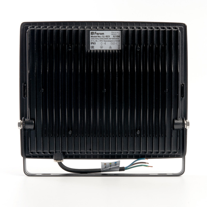 Прожектор светодиодный 2835 SMD 150W 6400K IP65  AC230V/50Hz, черный, LL-923 Feron 32104