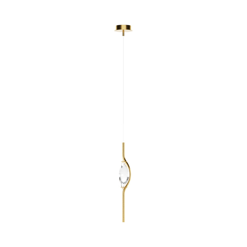 Подвесной светильник 14*14*360 см, LED, 3000К, Maytoni Foresight MOD347PL-L8BS3K латунный