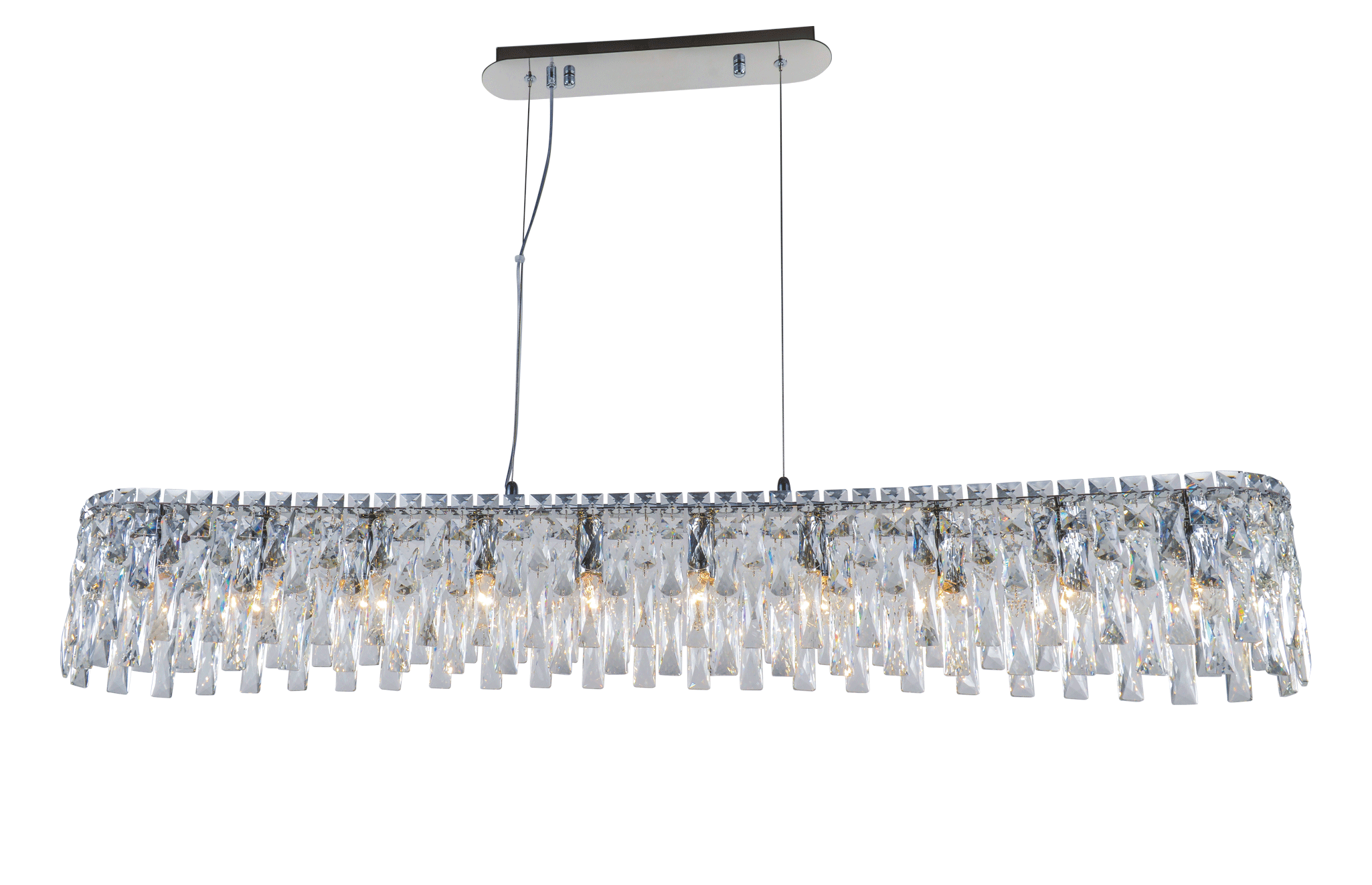 Люстра 1200*160*240, 10*E14, 40W NewRgy Cristallo 5700R/10A CHROME+CLEAR, Хром+Прозрачный