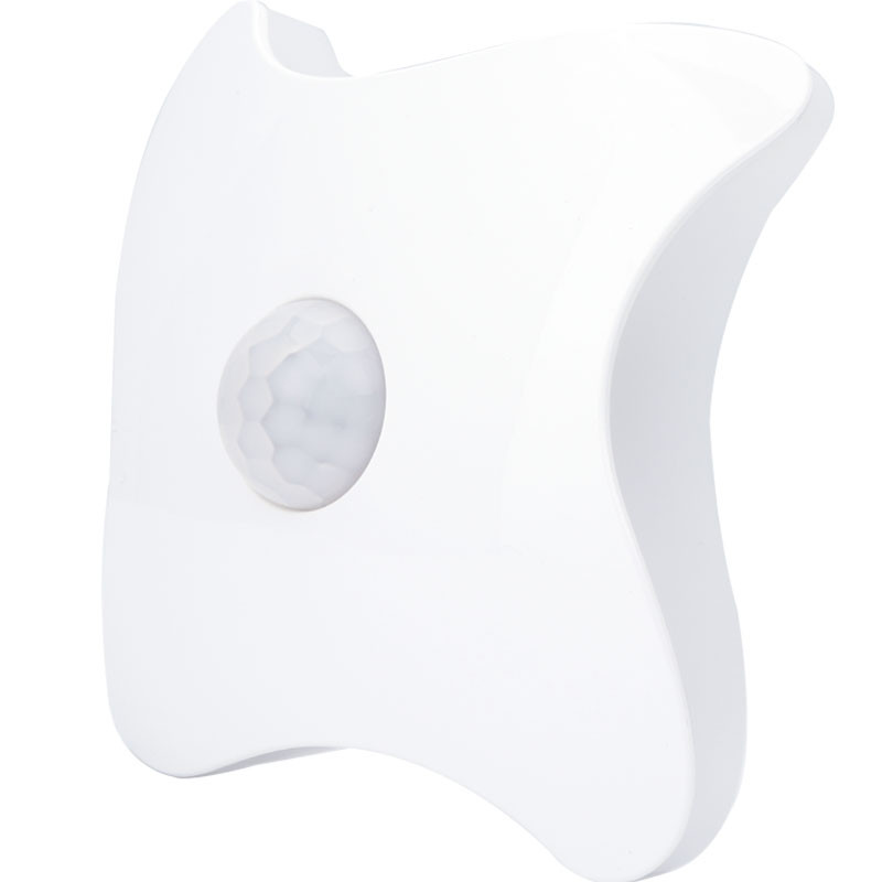 Светильник 9*9 см, LED 1W, 3000K Denkirs DK3053-WH, 1W LED, 3000K. белый Пластик с датчиком движения