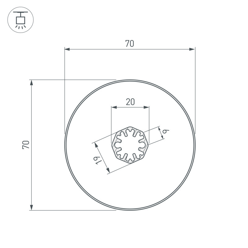 Профиль Arlight 037770 200*2*2 см. Цена указана за 2 метра. Продается кратно 2 метрам.  экран отдельно