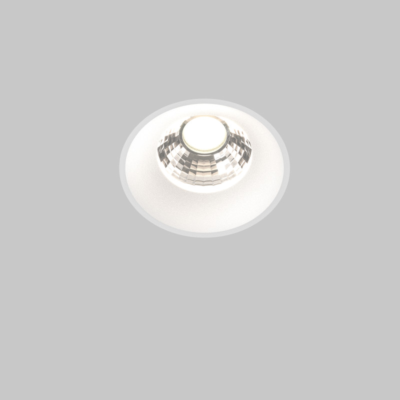 Встраиваемый светильник 7,4*7,4*6 см, LED, 12W, 4000К, Maytoni Technical ROUND DL058-12W4K-TRS-W белый