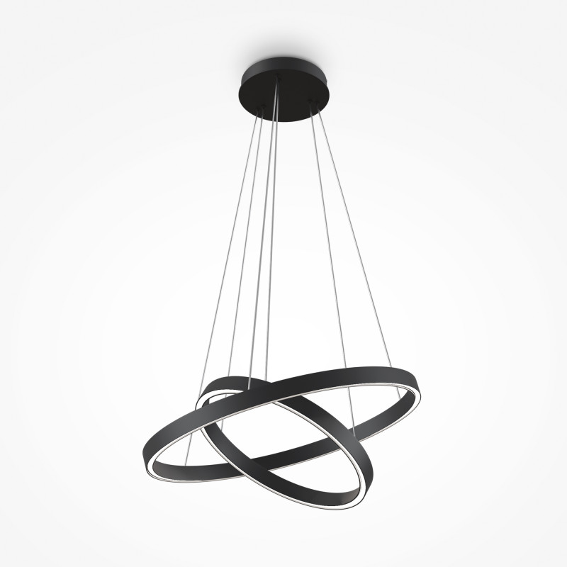 Подвесная люстра 60*60*134 см, LED, 57W, 3000К-4000К, Maytoni Rim MOD058PL-L55BK черный
