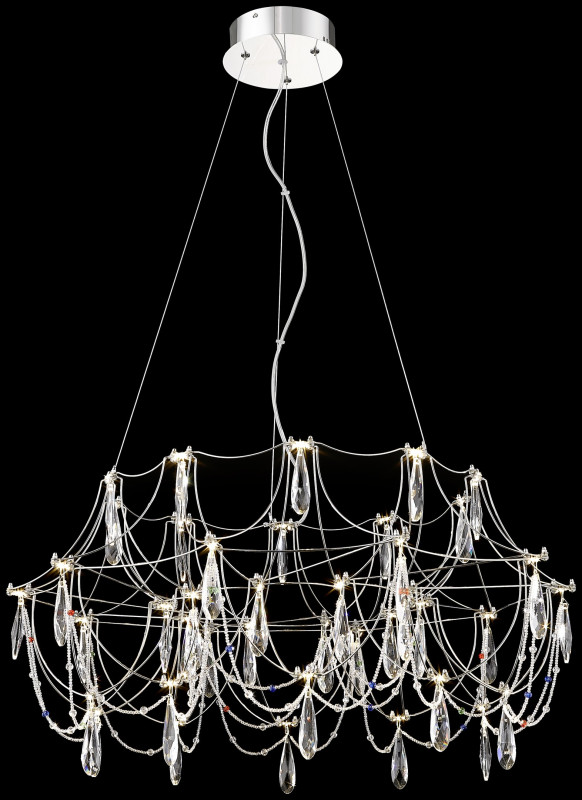 Подвесная люстра 80*80*95 см, LED, 40W, Wertmark  WE336.40.103 хром
