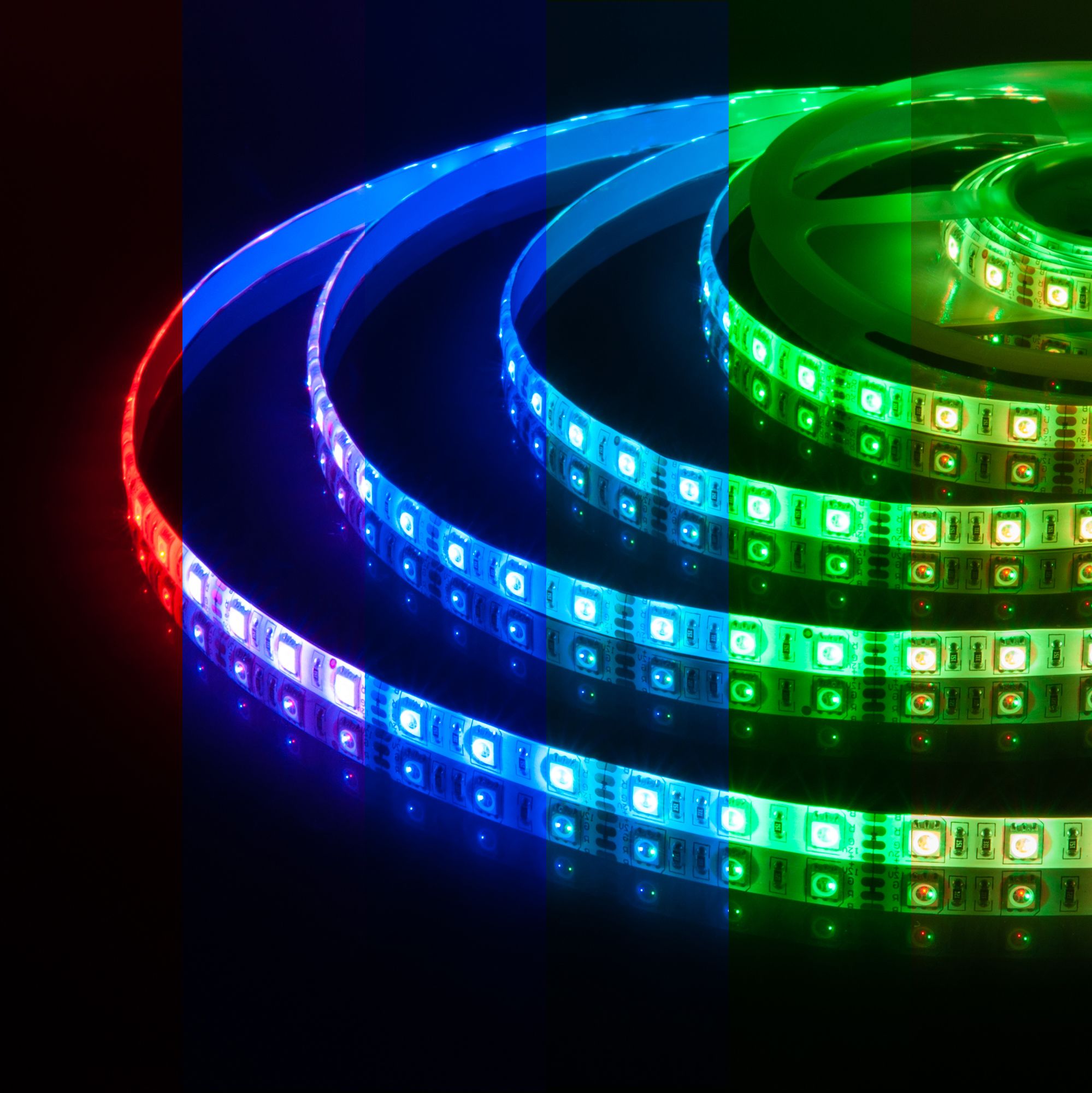 Светодиодная лента Лента светодиодная 12V 14,4W 60Led 5050 IP65 RGB, 5м Elektrostandard