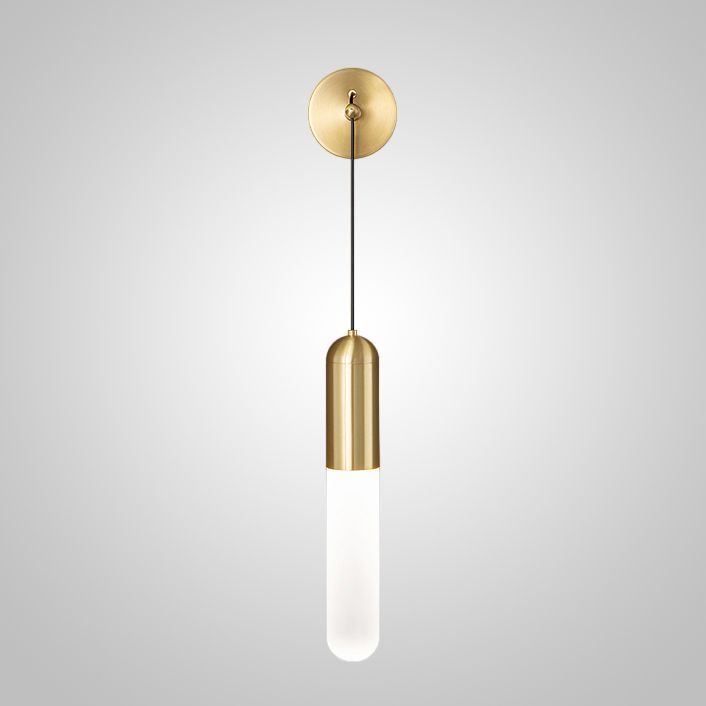 Бра SIGLEIF WALL Brass 4*4*37 см, 1*E27*60W, ImperiumLoft sigleif-wall01, Латунь